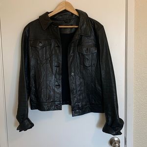 J Brand Black Lamb Leather Jacket
